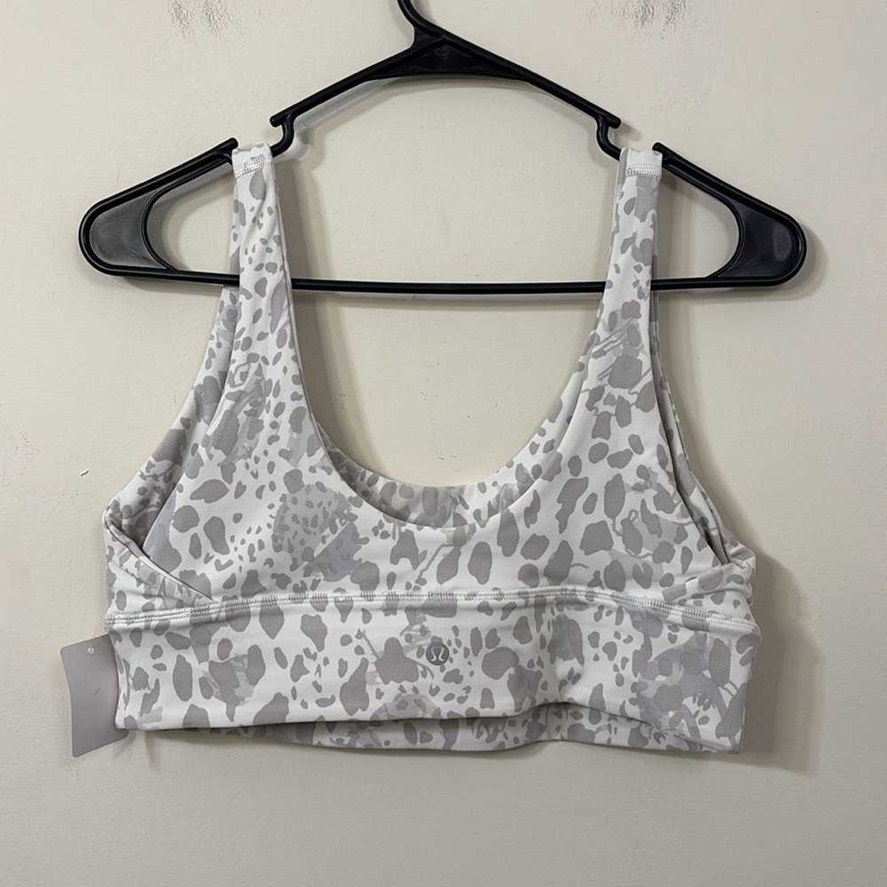 Lululemon Align V-Neck Bra Cheetah Camo Antique White Multi Size 12 NWT - Picture 5 of 7